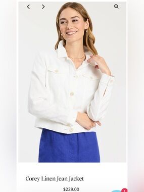 NWT Tyler Boe Corey Linen Jacket size L